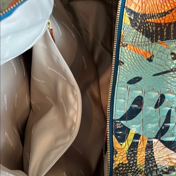 NWT! Brahmin Duxbury Weekender Retro Jungle Melbourne Genuine Leather Travel Bag - Picture 7 of 11